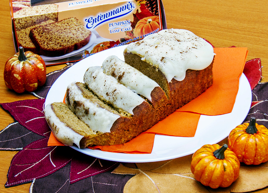 Use Entenmann’s Pumpkin Loaf Cake to create this amazing recipe.