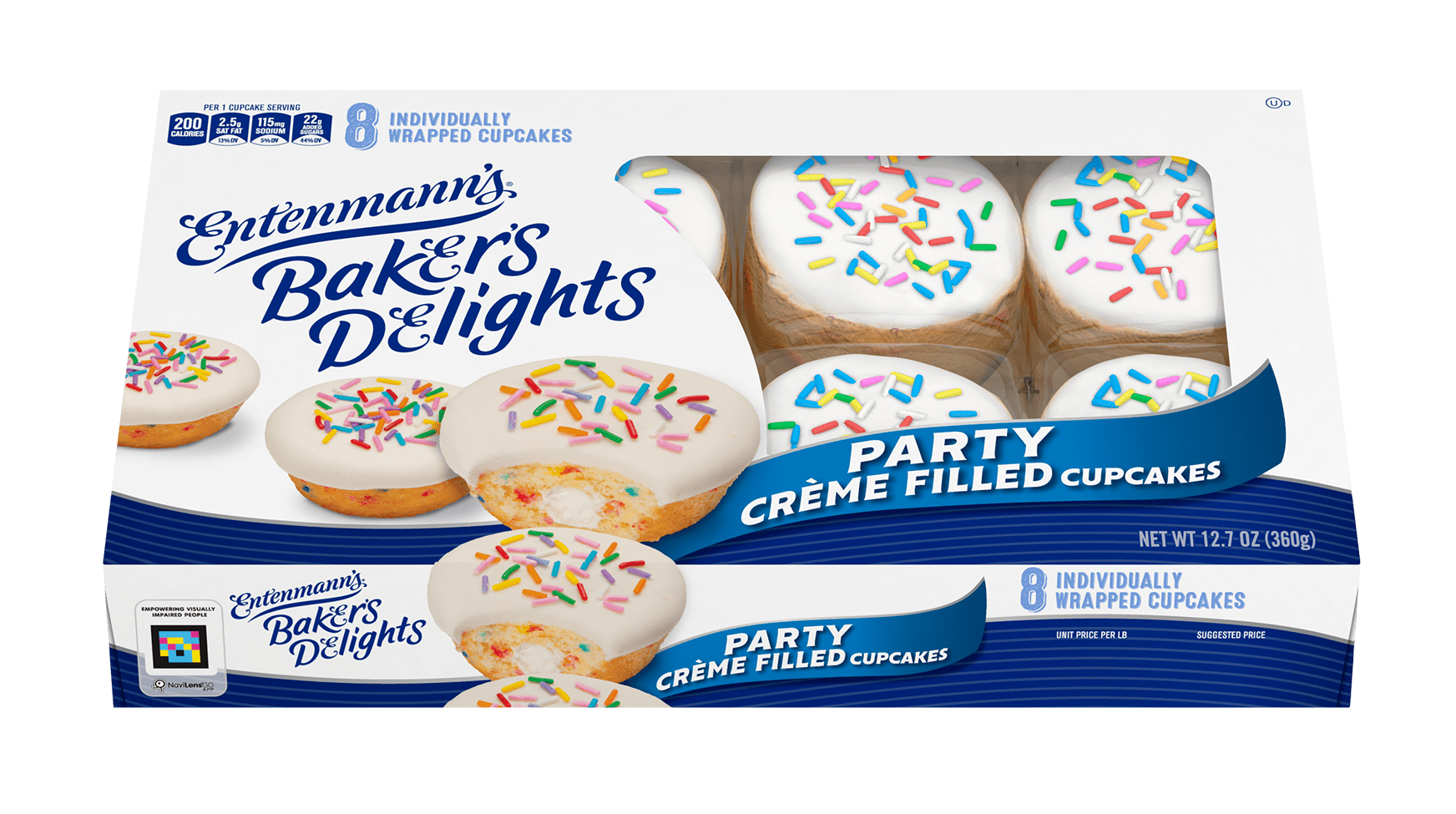 Entenmann’s Baker's Delights Party Crème Filled Cupcakes