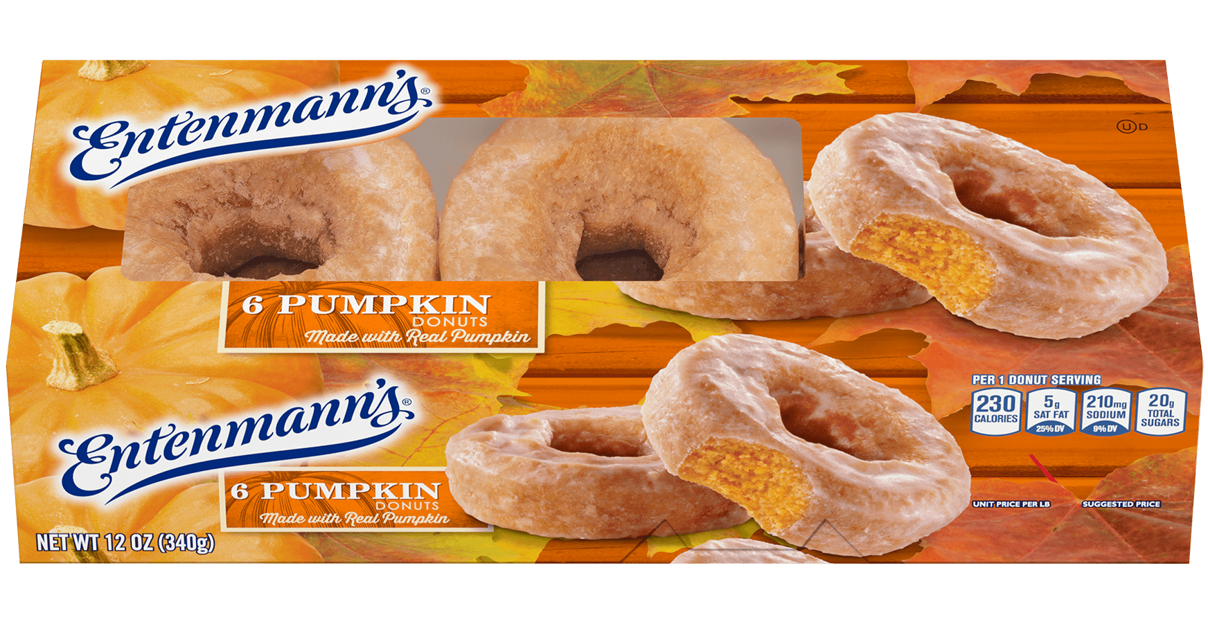 Entenmann's Pumkin Donuts, 6 Count