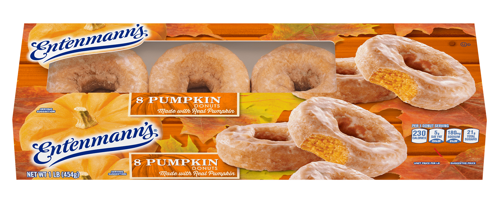 Entenmann's Pumkin Donuts, 8 Count