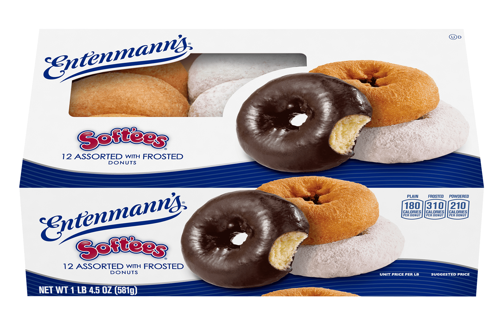 12 Assorted with Frosted Donuts Soft'ees Family Pack