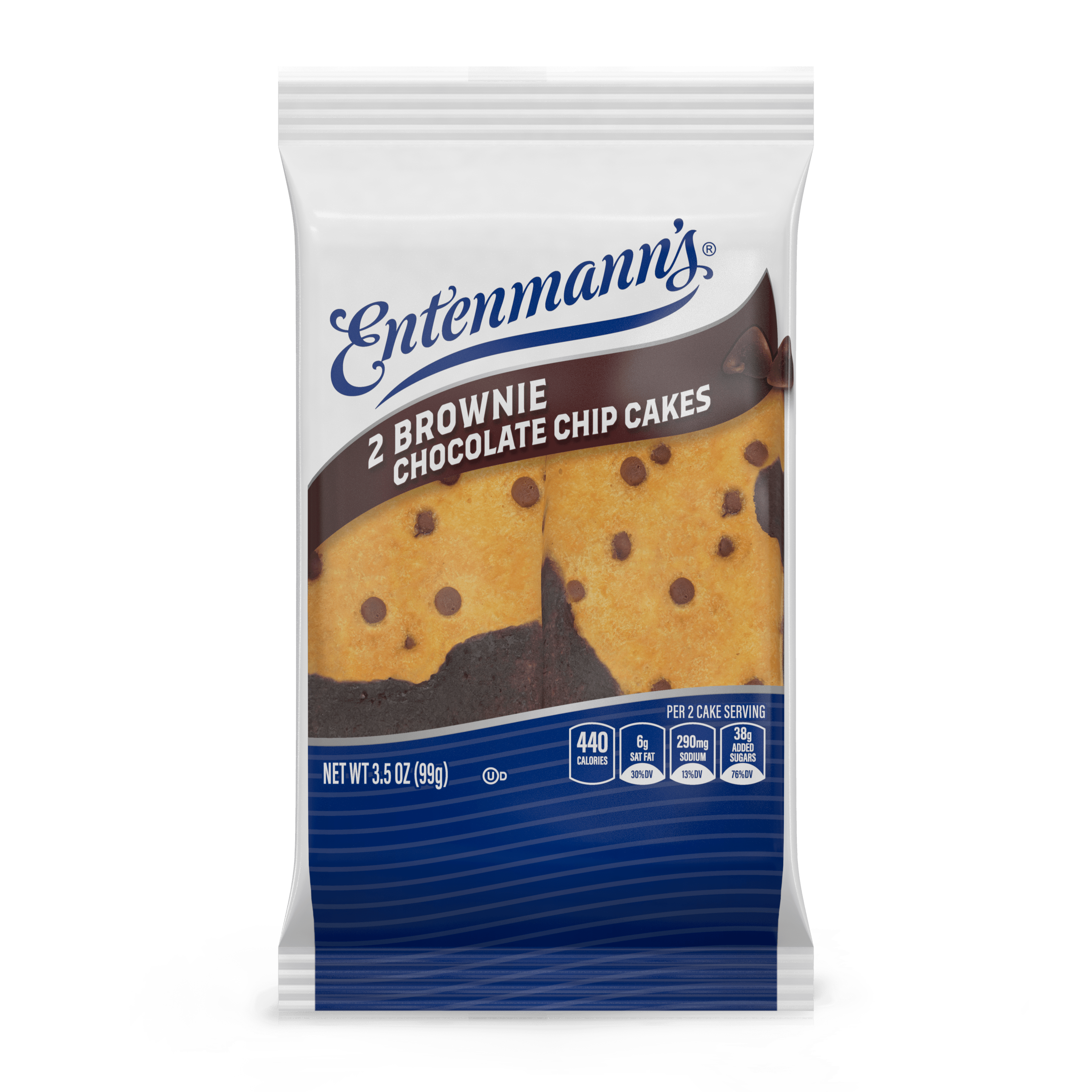 Entenmann's Brownie Chocolate Chip Cakes, 2 Count