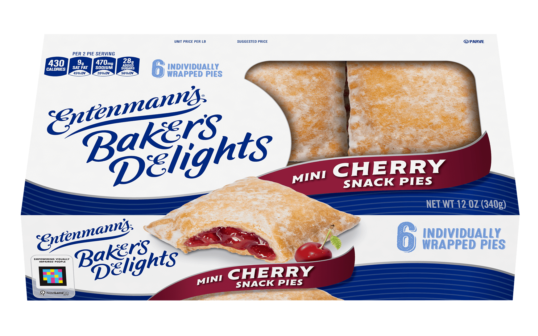 Entenmann's Baker's Delights Mini Cherry Snack Pies, 6 Count